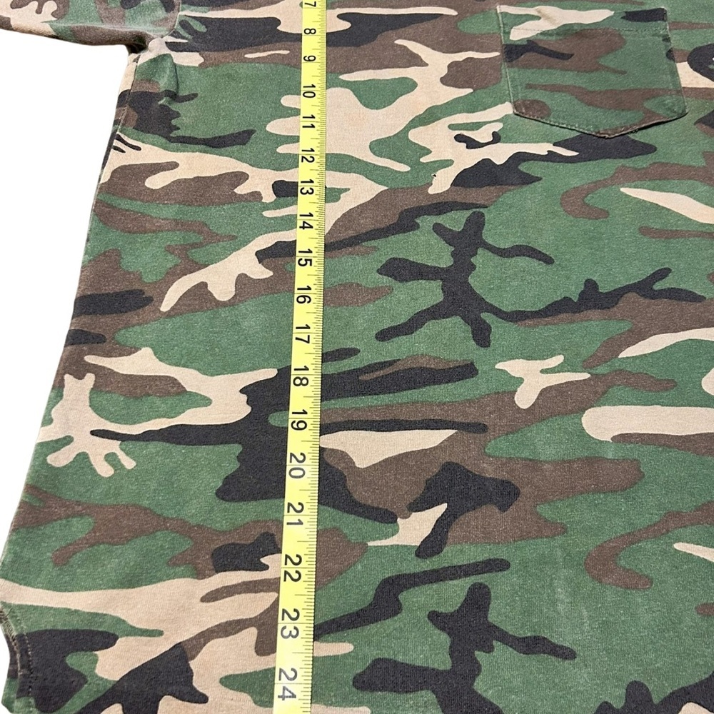 Vintage Sports Afield Camo T Shirt USA Made Distressed 90s Small - Picture 12 of 12